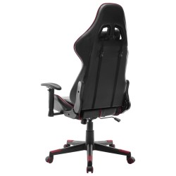 Chaise de jeu Noir et rouge bordeaux Cuir artificiel 