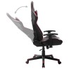 Chaise de jeu Noir et rouge bordeaux Cuir artificiel 