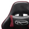 Chaise de jeu Noir et rouge bordeaux Cuir artificiel 