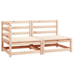 Salon de jardin 2 pcs bois de pin massif 