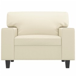 Fauteuil Crème 60 cm Similicuir 