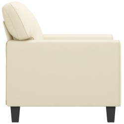 Fauteuil Crème 60 cm Similicuir 