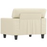 Fauteuil Crème 60 cm Similicuir 