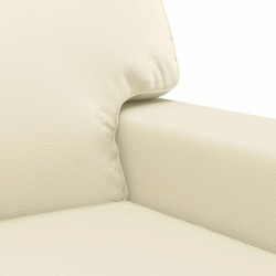 Fauteuil Crème 60 cm Similicuir 