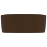 Lavabo rond de luxe Marron foncé mat 40x15 cm Céramique 