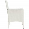 Chaises de jardin avec coussins lot de 2 blanc résine tressée 
