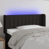 Tête de lit à LED Noir 93x16x78/88 cm Tissu 