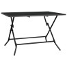 Table de jardin pliable anthracite 110x80x72 cm maille d'acier 
