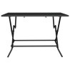 Table de jardin pliable anthracite 110x80x72 cm maille d'acier 