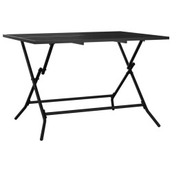 Table de jardin pliable anthracite 110x80x72 cm maille d'acier 