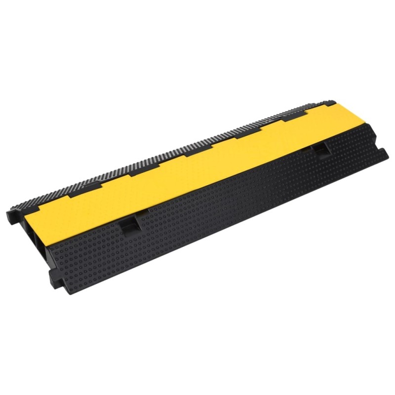Rampe de protection de câble avec 2 canaux 100 cm caoutchouc Rampe de protection de câble avec 2 canaux 100 cm caoutchouc