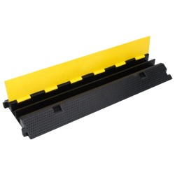 Rampe de protection de câble avec 2 canaux 100 cm caoutchouc 