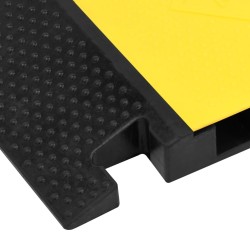 Rampe de protection de câble avec 2 canaux 100 cm caoutchouc 
