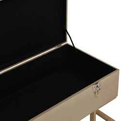 Banc avec compartiment de rangement 105 cm Beige Velours 