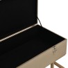 Banc avec compartiment de rangement 105 cm Beige Velours 