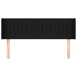 Tête de lit avec oreilles Noir 147x16x78/88 cm Tissu 