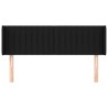 Tête de lit avec oreilles Noir 147x16x78/88 cm Tissu 