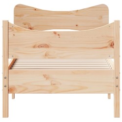 Cadre de lit sans matelas 75x190 cm bois de pin massif 