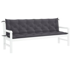 Coussin de banc de jardin anthracite tissu oxford 