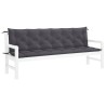 Coussin de banc de jardin anthracite tissu oxford 