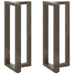 Pieds de table de bar en forme de T, 2 pièces, noir, 40 x 35 x (100-101) cm, acier 