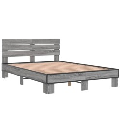 Cadre de lit sans matelas sonoma gris 120x190 cm 