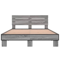 Cadre de lit sans matelas sonoma gris 120x190 cm 