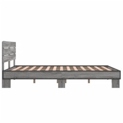 Cadre de lit sans matelas sonoma gris 120x190 cm 