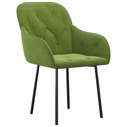 Chaises à manger lot de 2 Vert clair Velours 