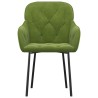 Chaises à manger lot de 2 Vert clair Velours 