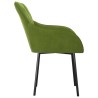 Chaises à manger lot de 2 Vert clair Velours 