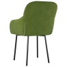 Chaises à manger lot de 2 Vert clair Velours 