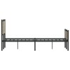 Cadre de lit en métal sans matelas chêne sonoma 150x200 cm 