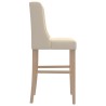 Chaises de bar lot de 2 bois massif d'hévéa et tissu 