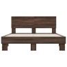 Cadre de lit sans matelas chêne marron 120x190 cm 