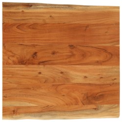 Dessus de table 80x80x3,8 cm carré bois massif d'acacia 