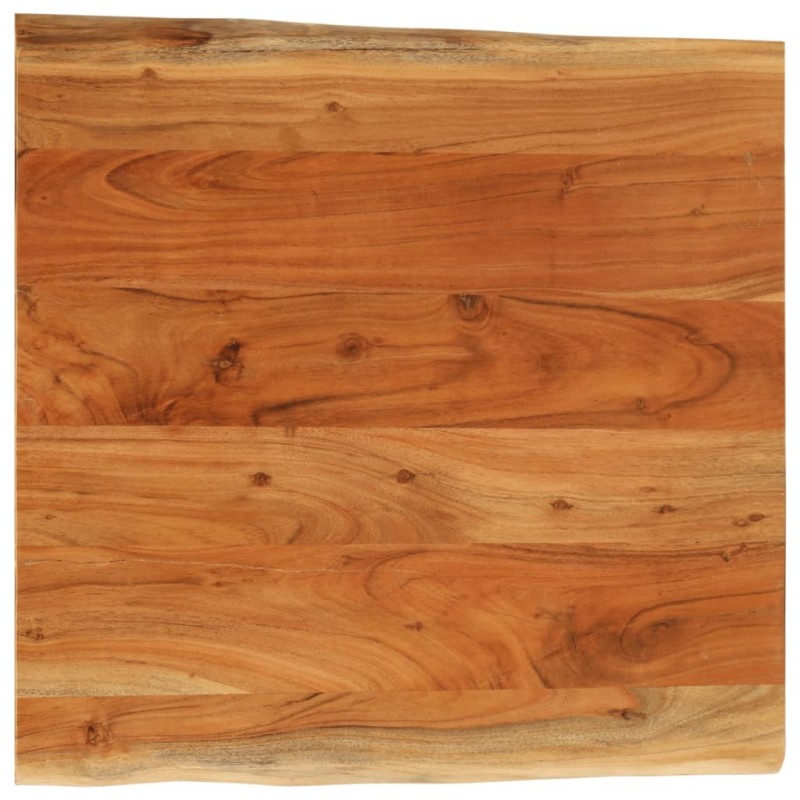Dessus de table 80x80x3,8 cm carré bois massif d'acacia 