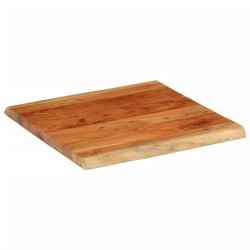 Dessus de table 80x80x3,8 cm carré bois massif d'acacia 