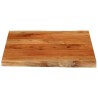 Dessus de table 80x80x3,8 cm carré bois massif d'acacia 