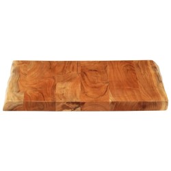 Dessus de table 80x80x3,8 cm carré bois massif d'acacia 