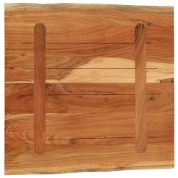 Dessus de table 80x80x3,8 cm carré bois massif d'acacia 