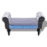 Banc Design avec patchwork Bleu et blanc 