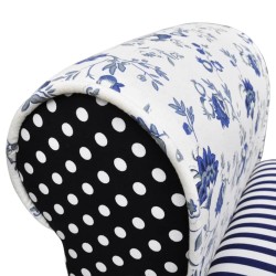 Banc Design avec patchwork Bleu et blanc 
