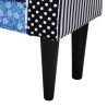 Banc Design avec patchwork Bleu et blanc 