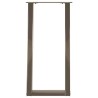 Pieds de table console en U, 2 pièces, acier naturel, 28 x (72-73) cm 