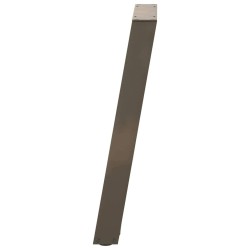 Pieds de table console en U, 2 pièces, acier naturel, 28 x (72-73) cm 