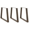 Pieds de table à manger en forme de V 3 pièces Acier naturel 70 x (72-73,3) cm 
