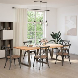 Pieds de table à manger en forme de V 3 pièces Acier naturel 70 x (72-73,3) cm 