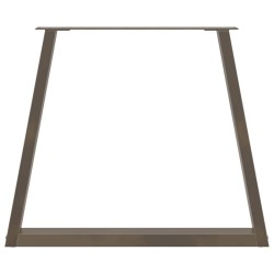 Pieds de table à manger en forme de V 3 pièces Acier naturel 70 x (72-73,3) cm 