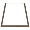 Pieds de table à manger en forme de V 3 pièces Acier naturel 70 x (72-73,3) cm 
